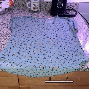 Pink rose small women’s blouse. 97% polyester 3% spandex. Design zipper on back